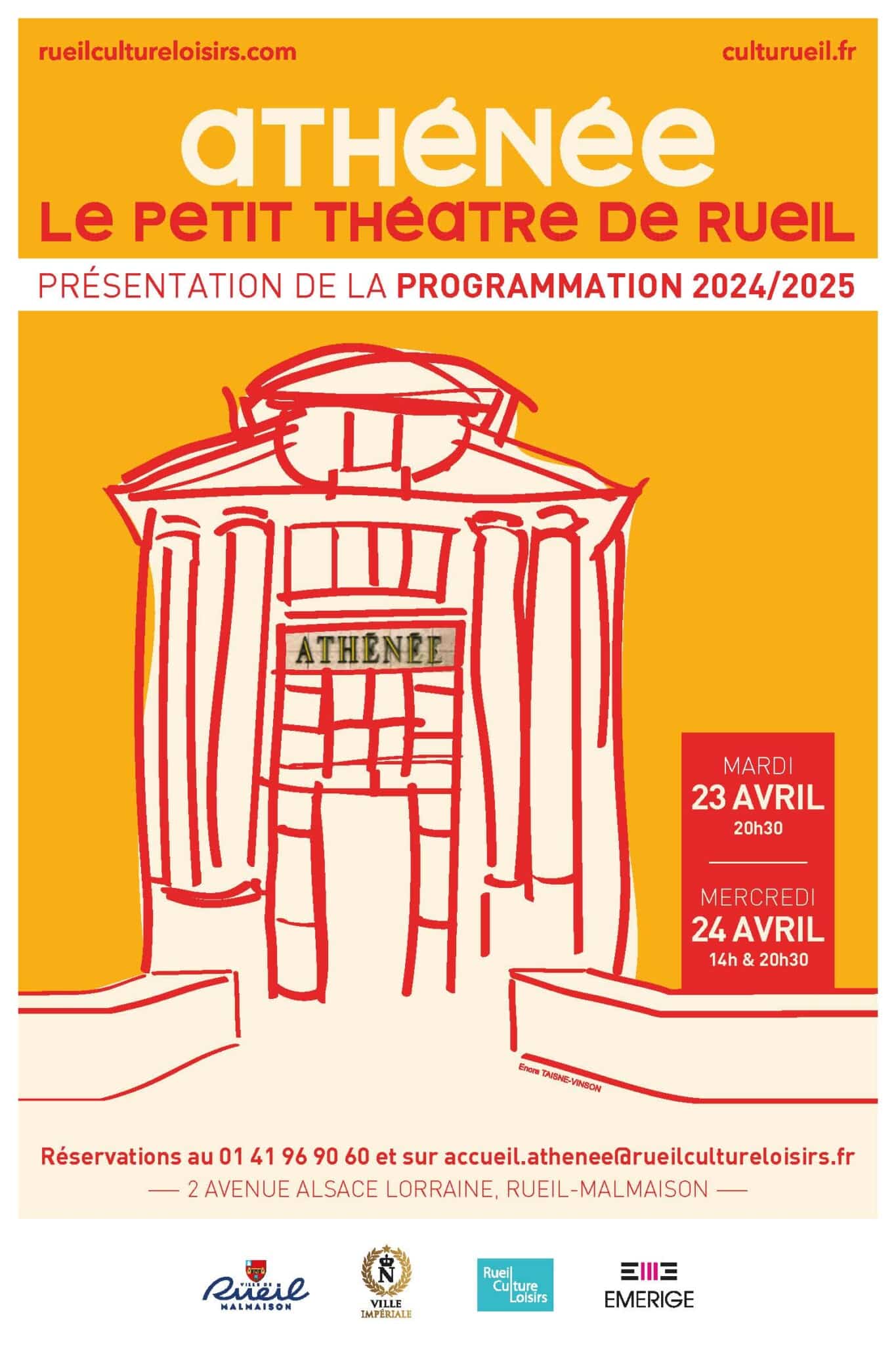 Athénée, le Petit Théâtre de Rueil - Présentation de la programmation 2024/2025